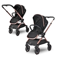 Carrozzina combinata REYA 3in1 con maniglia reversibile Black JASPER